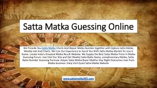 PPT Satta Matka Game Matka Guessing SattaKing 143 PowerPoint