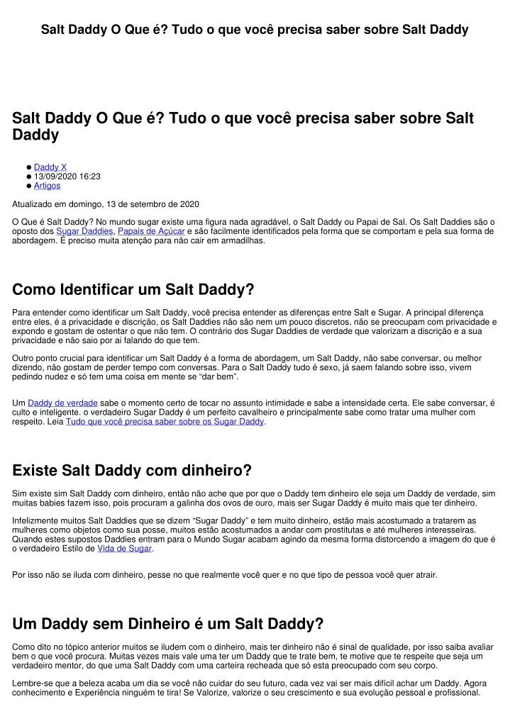 PPT Salt Daddy O Que é Tudo o que você precisa saber sobre Salt