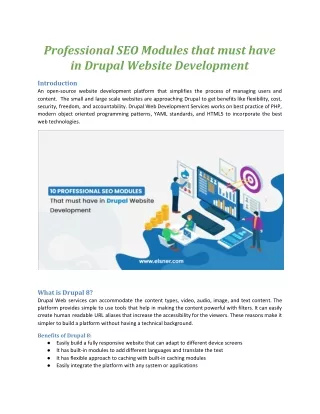 PPT 5 Main Modules That Help You Make Your Drupal Website More