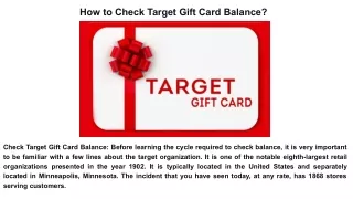 Ppt How To Check Your Target Gift Card Balance A Complete Guide