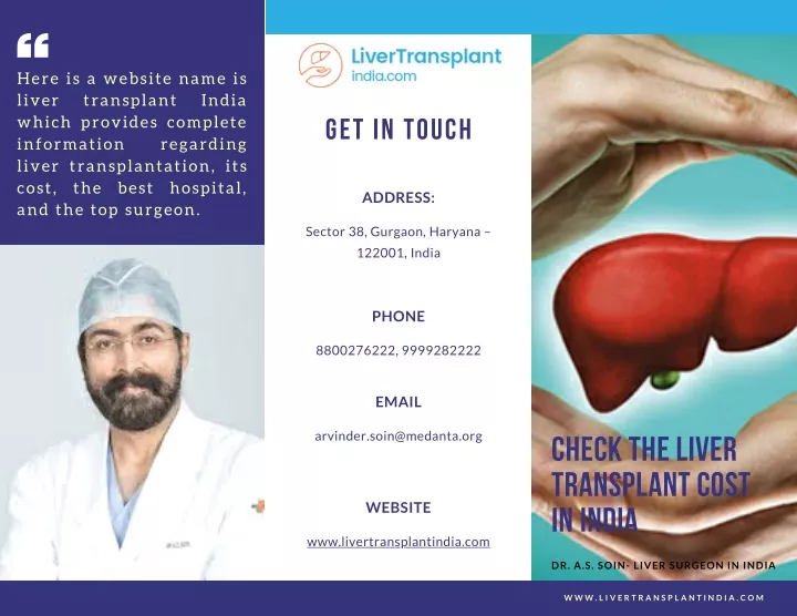 Ppt Check The Liver Transplant Cost In India Powerpoint Presentation