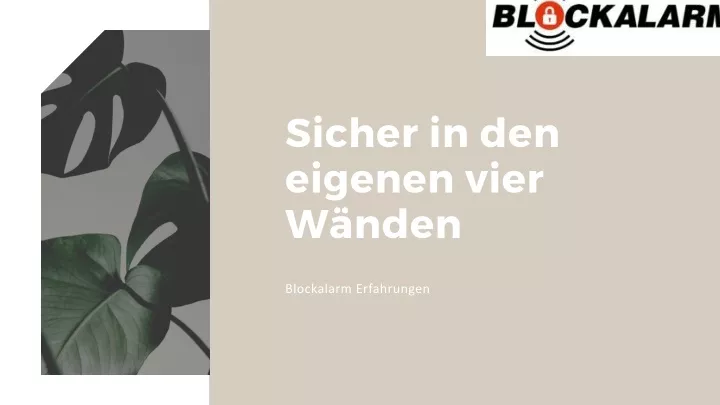 Ppt Wie K Nnen Sie In Ihren Eigenen Vier W Nden Sicher Sein