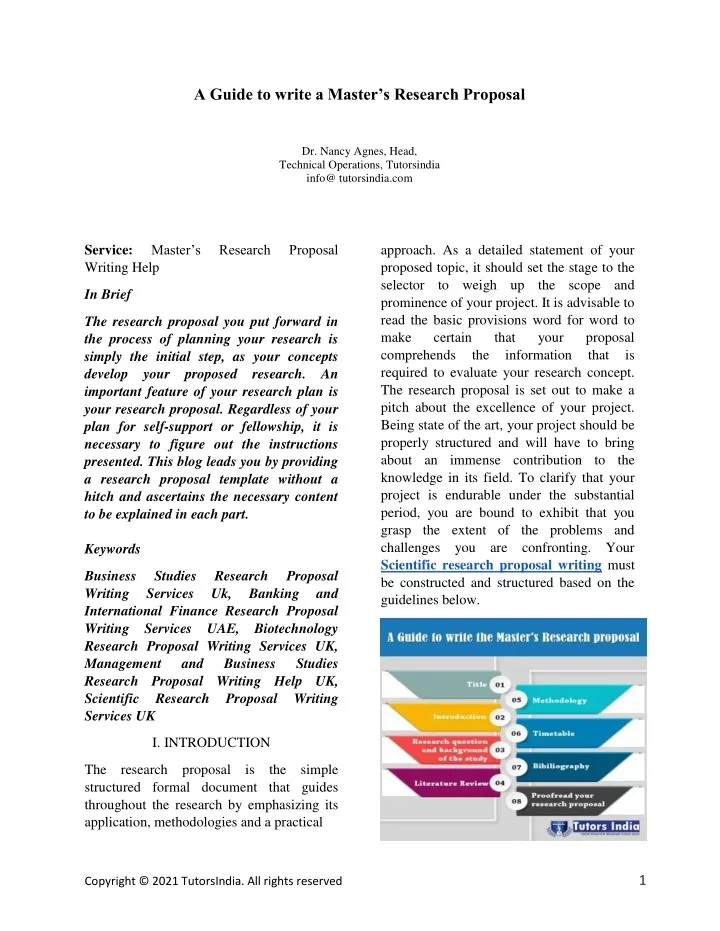 Ppt Guidelines For Writing A Research Proposal For Postgraduate