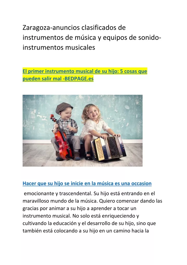 Ppt Zaragoza Anuncios Clasificados De Instrumentos De M Sica Y