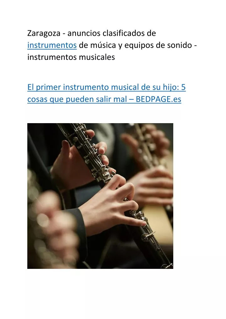 Ppt Zaragoza Anuncios Clasificados De Instrumentos De M Sica Y