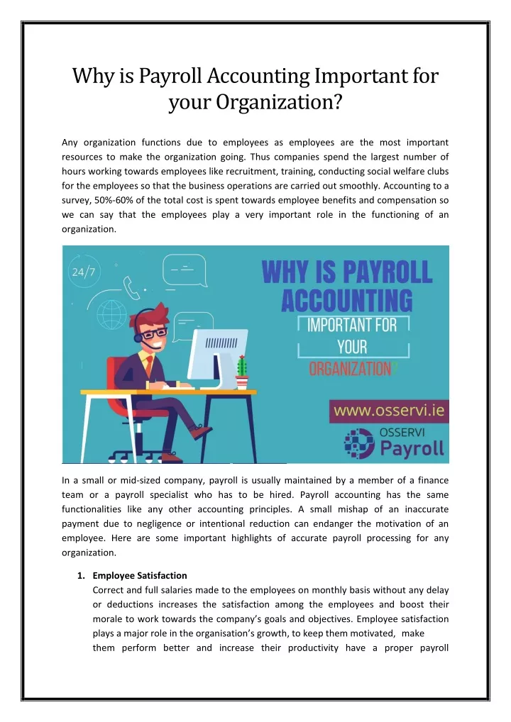 Ppt Why Is Payroll Accounting Important For Your Organization