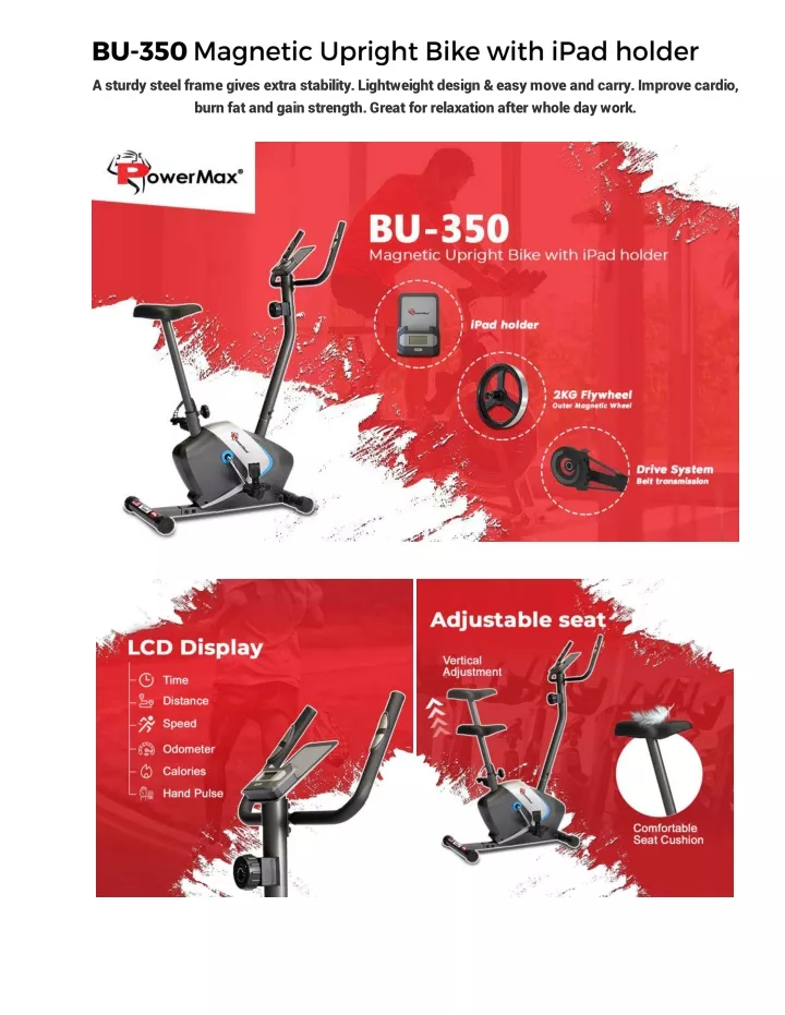 Ppt Powermax Bu Magnetic Upright Bike With Ipad Holder Powerpoint