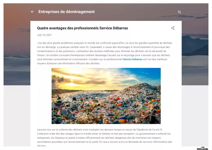 PPT Quatre avantages des professionnels Service Débarras PowerPoint