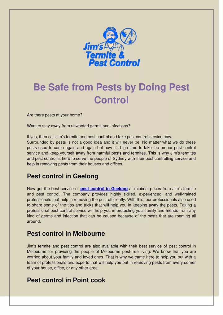 Ppt Be Safe From Pests By Doing Pest Control Powerpoint Presentation