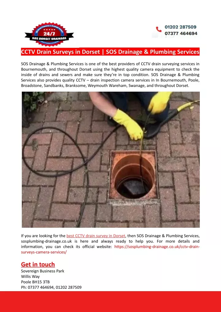 Ppt Cctv Drain Surveys In Dorset Powerpoint Presentation Free