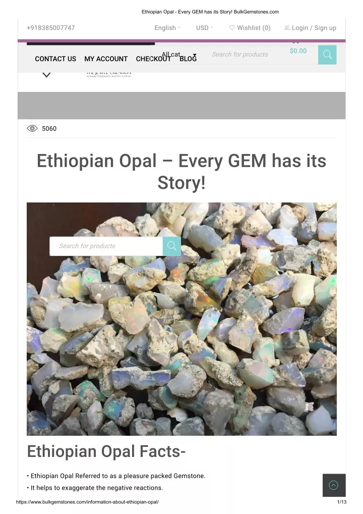 Ppt Ethiopian Opal Every Gem Has Its Story Bulkgemstones