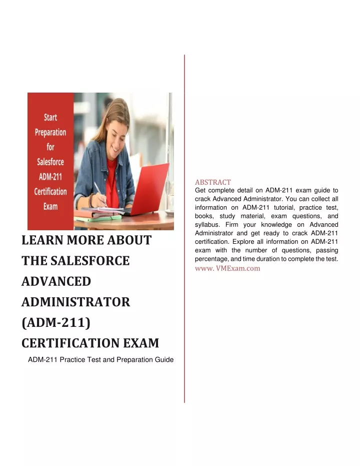 PPT Learn More About The Salesforce Advanced Administrator ADM 211