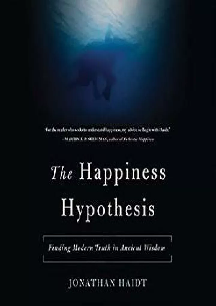 PPT Prime Reading The Happiness Hypothesis Finding Modern Truth In