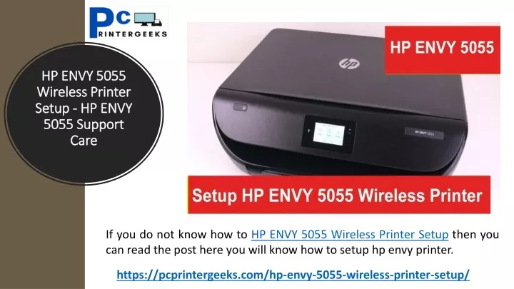 PPT HP ENVY 5055 Wireless Printer Setup HP ENVY 5055 Support Care