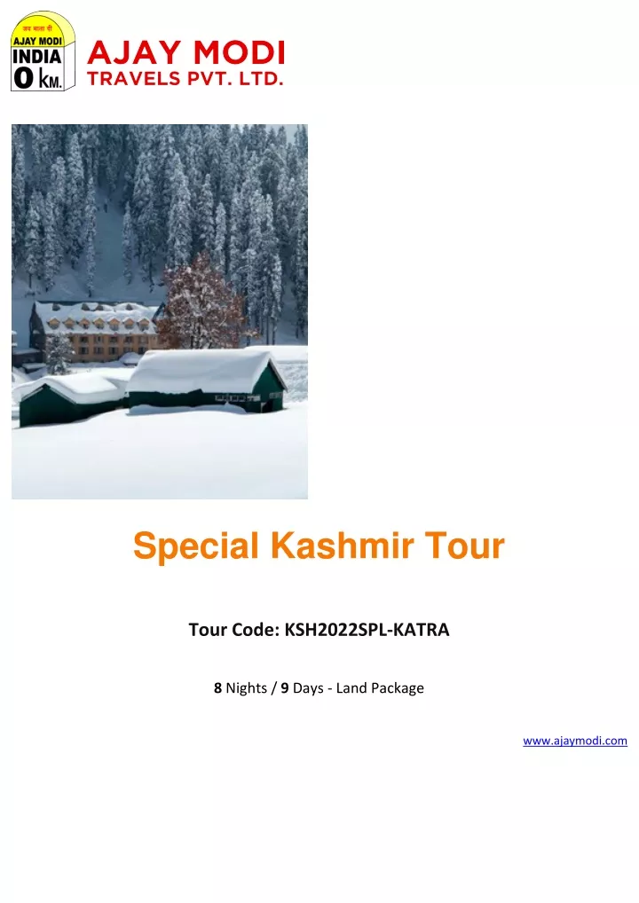 PPT Book Kashmir Summer Tour Packages With Ajay Modi Travels