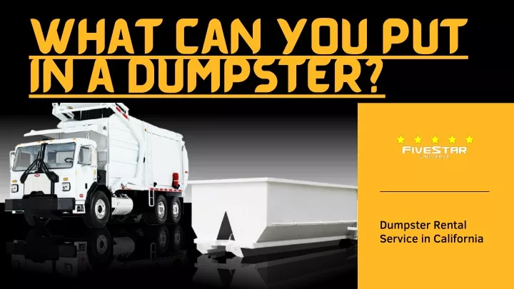 PPT What Can You Put In A Dumpster PowerPoint Presentation Free