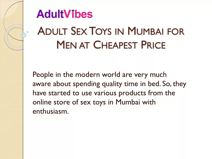 PPT Sex Toys In Mumbai Adultvibes Call 91 98836 52530