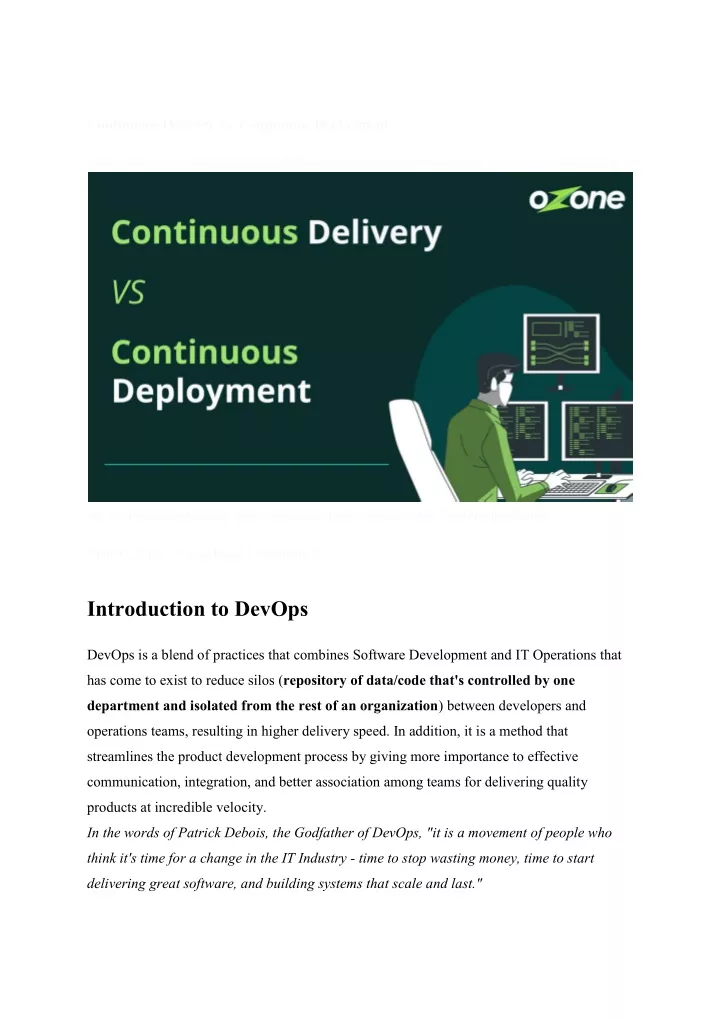 Ppt Continuous Delivery Vs Continuous Deployment Powerpoint