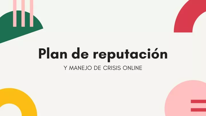 PPT Plan de Reputación y manejo de Crisis On line PowerPoint