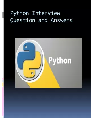 PPT Top Python Interview Questions And Answers PowerPoint