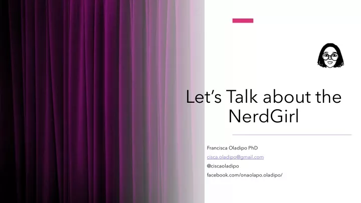 let s talk about the nerdgirl