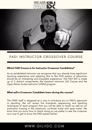 padi instructor crossover course