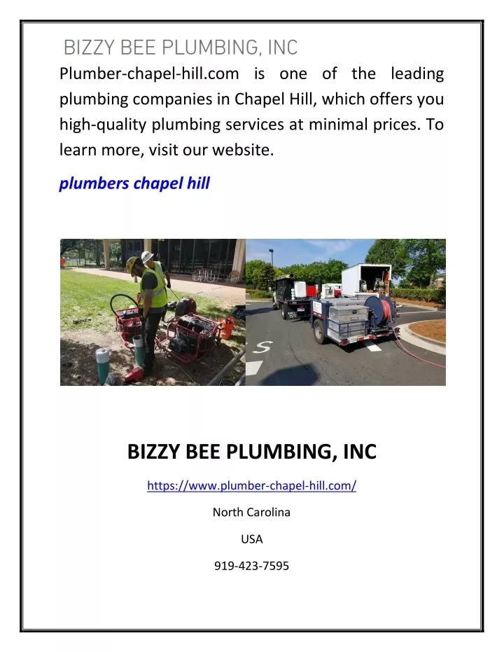 plumber chapel hill com is one of the leading