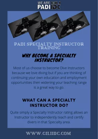 padi specialty instructor training