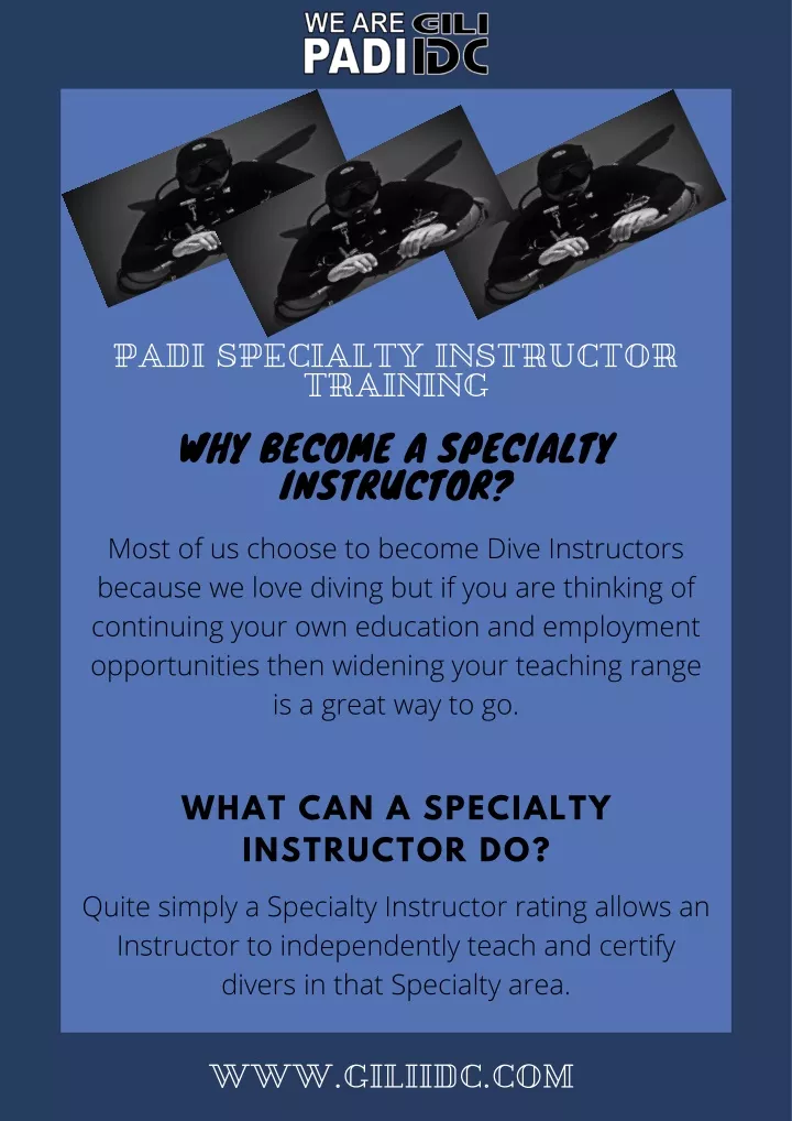 padi specialty instructor training