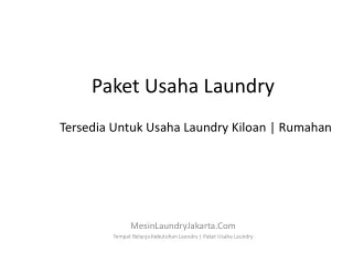 Paket Usaha Laundry Kiloan