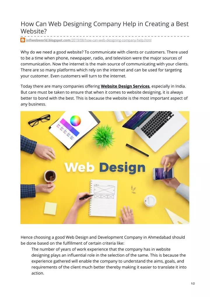 how can web designing company help in creating