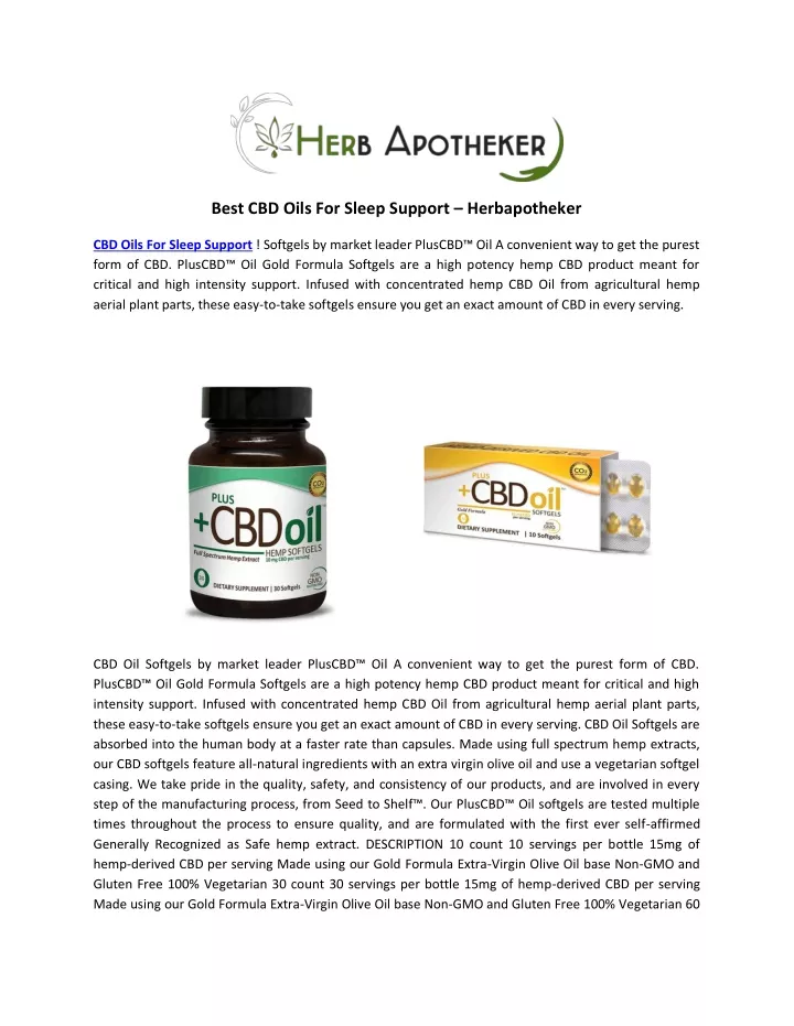 best cbd oils for sleep support herbapotheker
