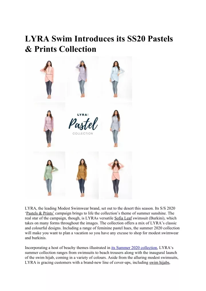 lyra swim introduces its ss20 pastels prints