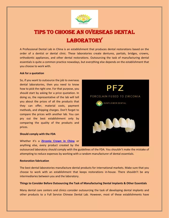 tips to choose an overseas dental tips to choose