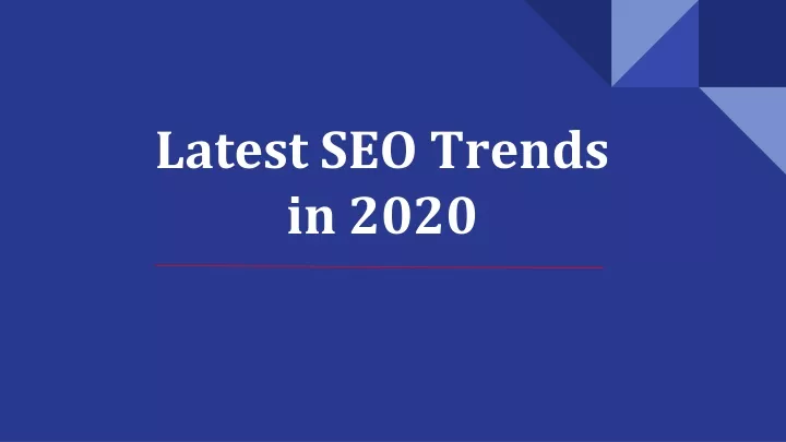 latest seo trends in 2020