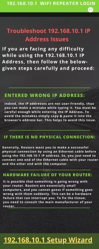 Troubleshoot 192.168.10.1 IP Address Issues