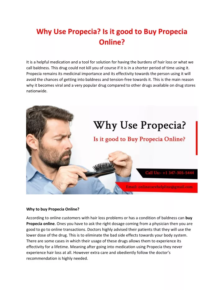 why use propecia is it good to buy propecia online