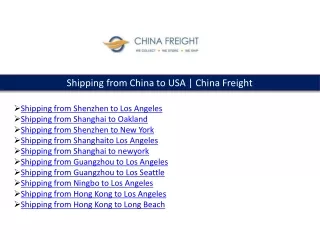shipping from china to usa china freight