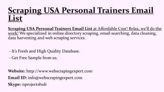 scraping usa personal trainers email list