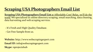 scraping usa photographers email list