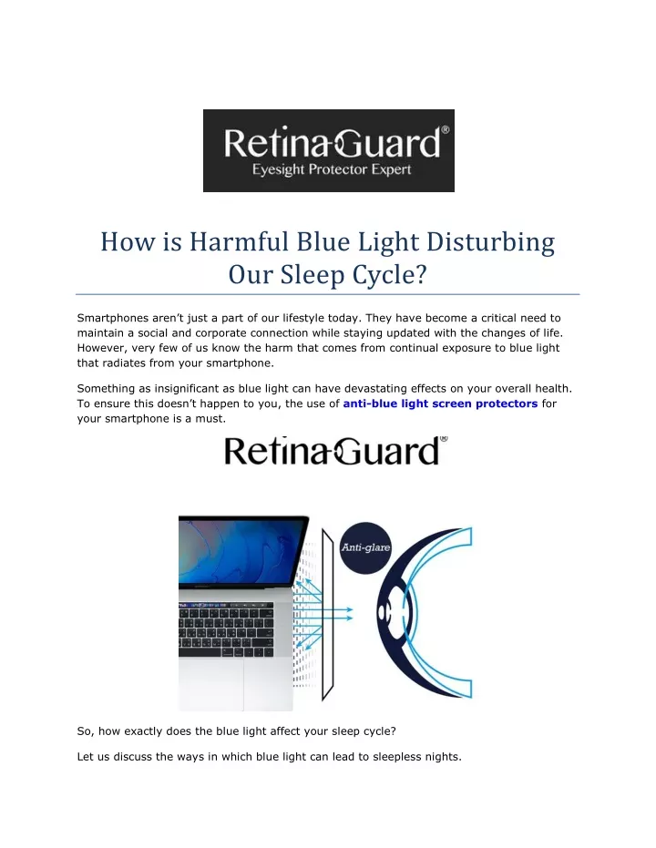 how is harmful blue light disturbing our sleep