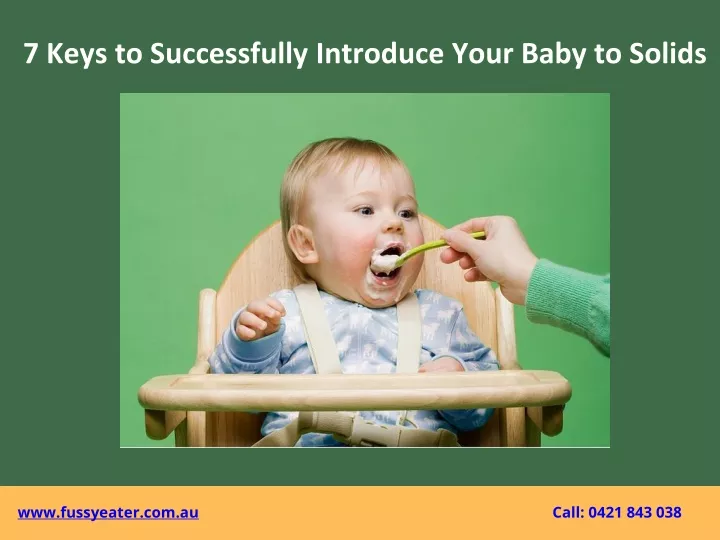 7 keys to successfully introduce your baby