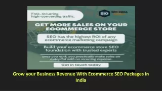 g row your business revenue with ecommerce seo packages in india