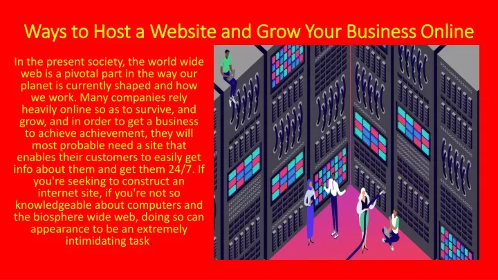ways to host a website and grow your business online