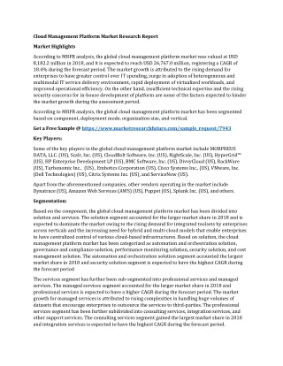 cloud management platform market research report