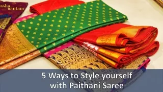 5 ways to style yourself with paithani saree