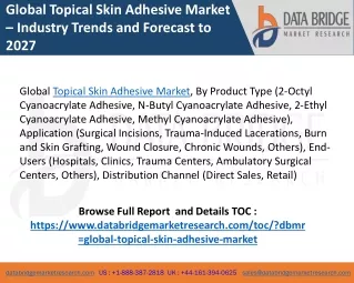 global topical skin adhesive market industry