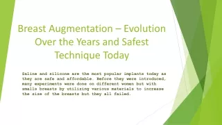 breast augmentation evolution over the years and safest technique today