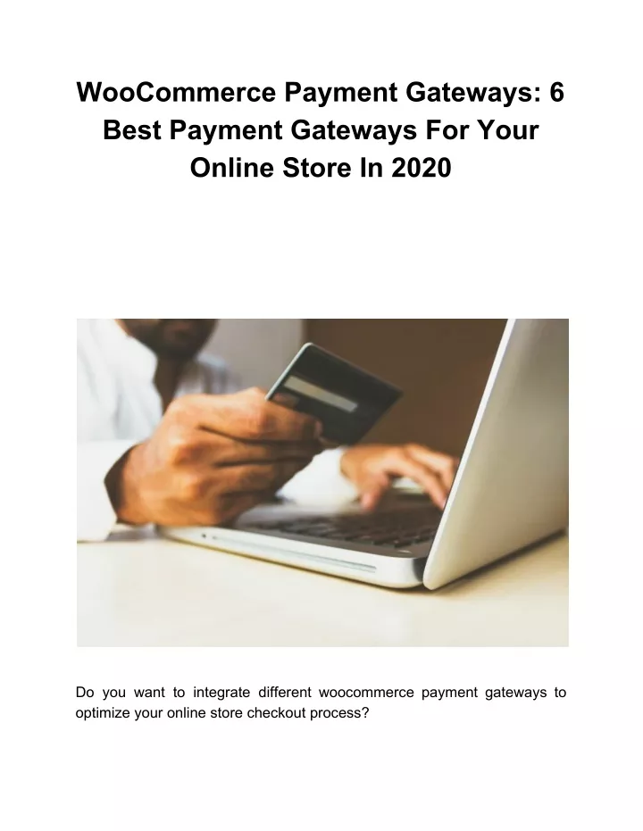woocommerce payment gateways 6 best payment