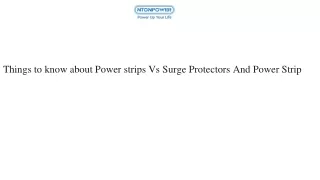 Things to know about Power strips Vs Surge Protectors And Power Strip